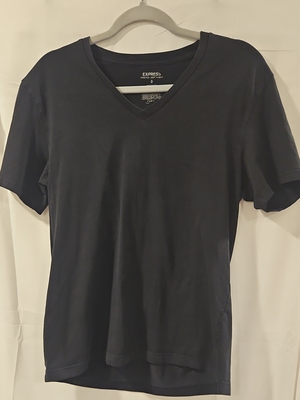 Express Men's Black V-Neck Tee